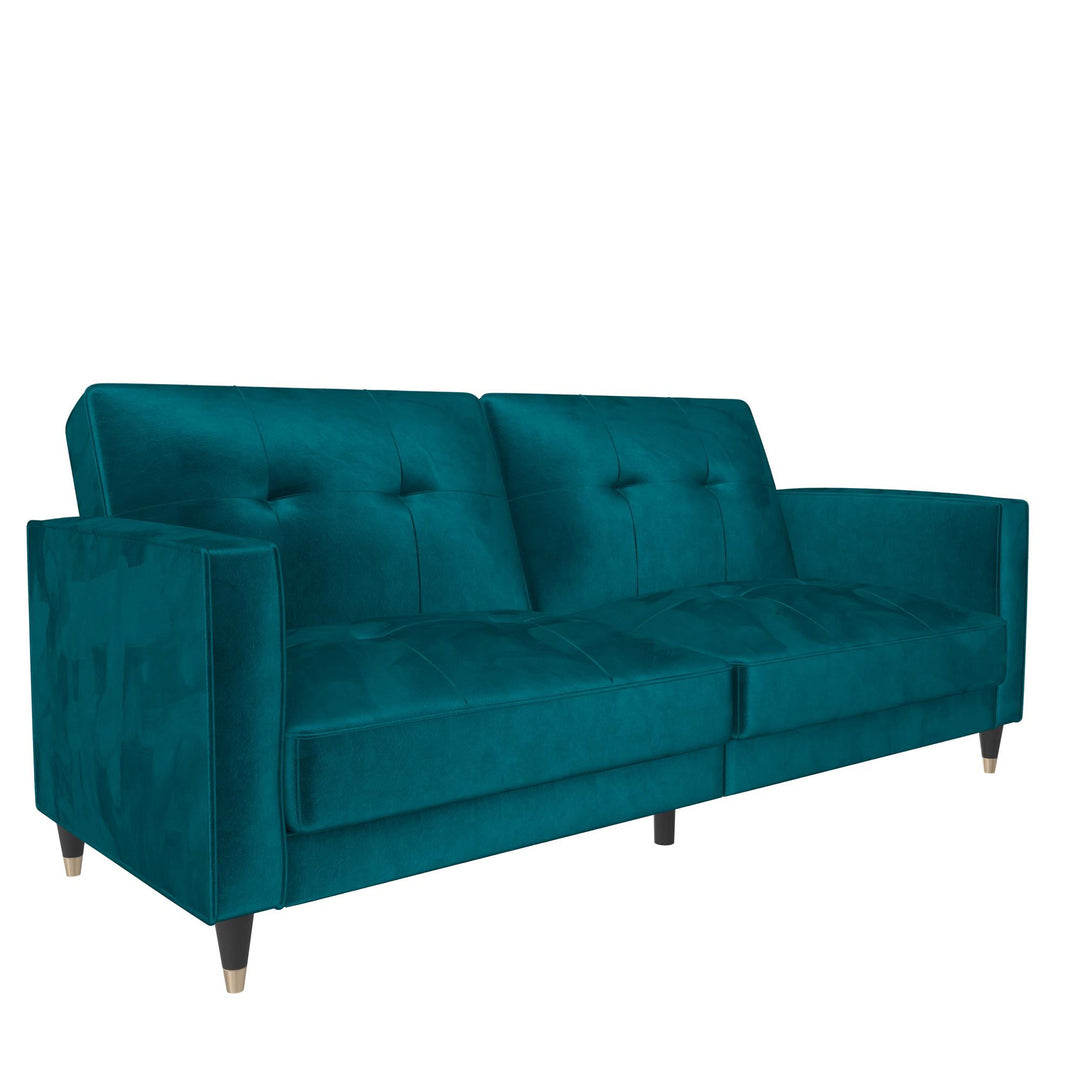 Penelope Pin Tufted Futon - Green