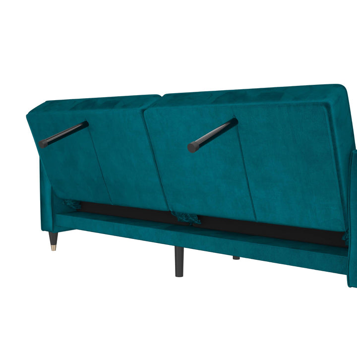 Penelope Pin Tufted Futon - Green