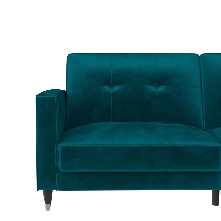 Penelope Pin Tufted Futon - Green