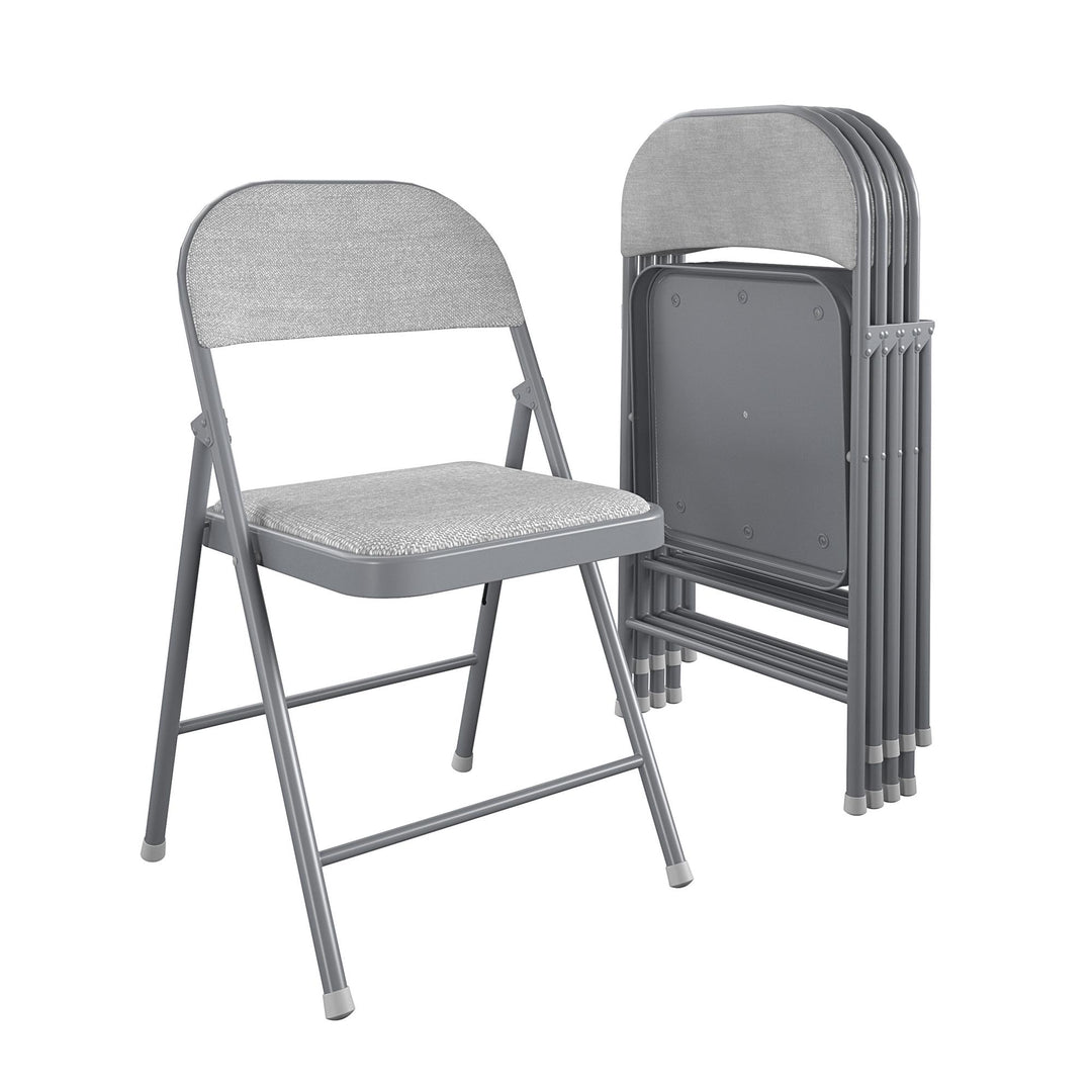 SmartFold® Fabric Folding Chair, 4-Pack - Graphite Grey - 4-Pack