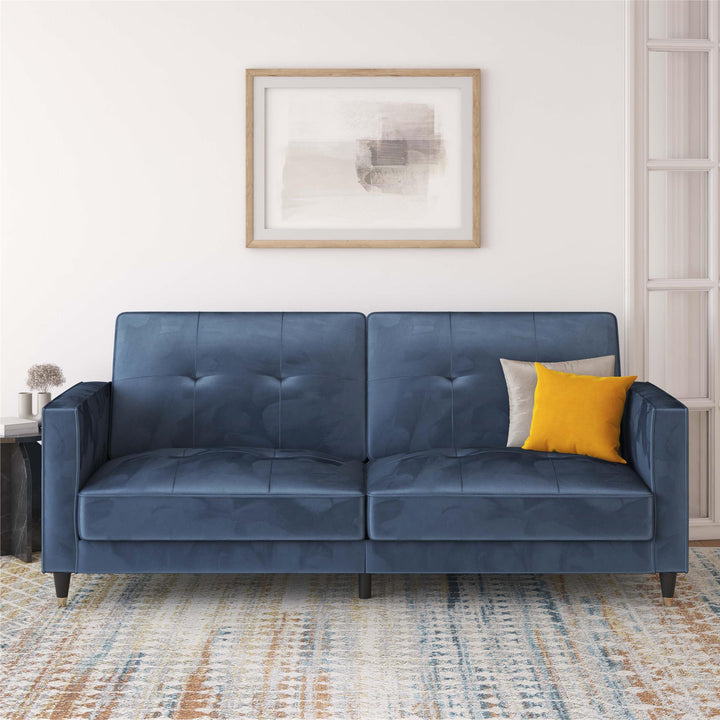 Penelope Pin Tufted Futon - Blue