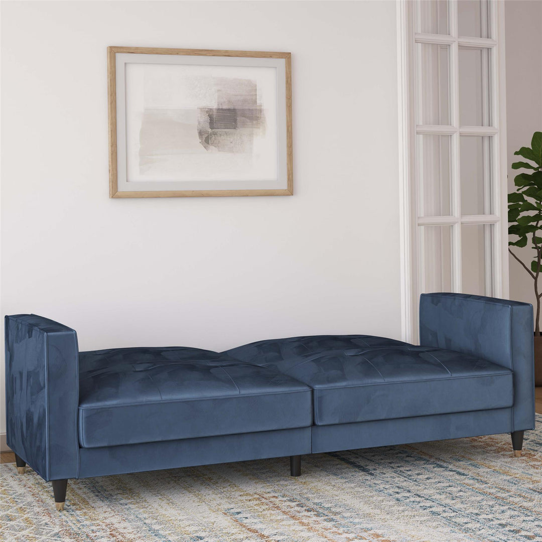 Penelope Pin Tufted Futon - Blue