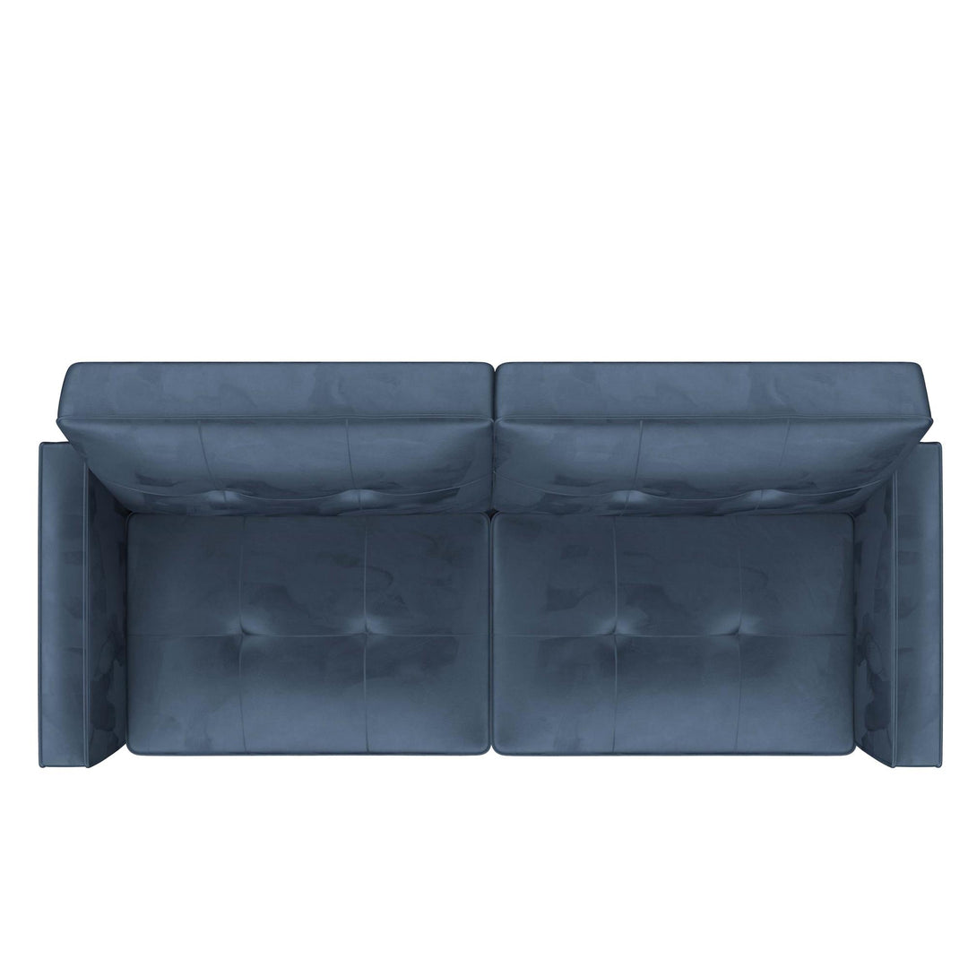 Penelope Pin Tufted Futon - Blue