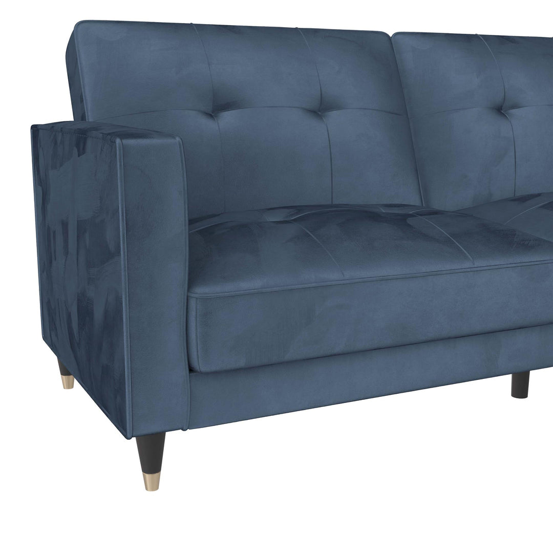 Penelope Pin Tufted Futon - Blue