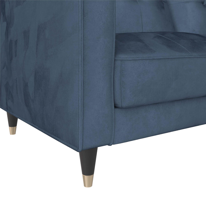 Penelope Pin Tufted Futon - Blue