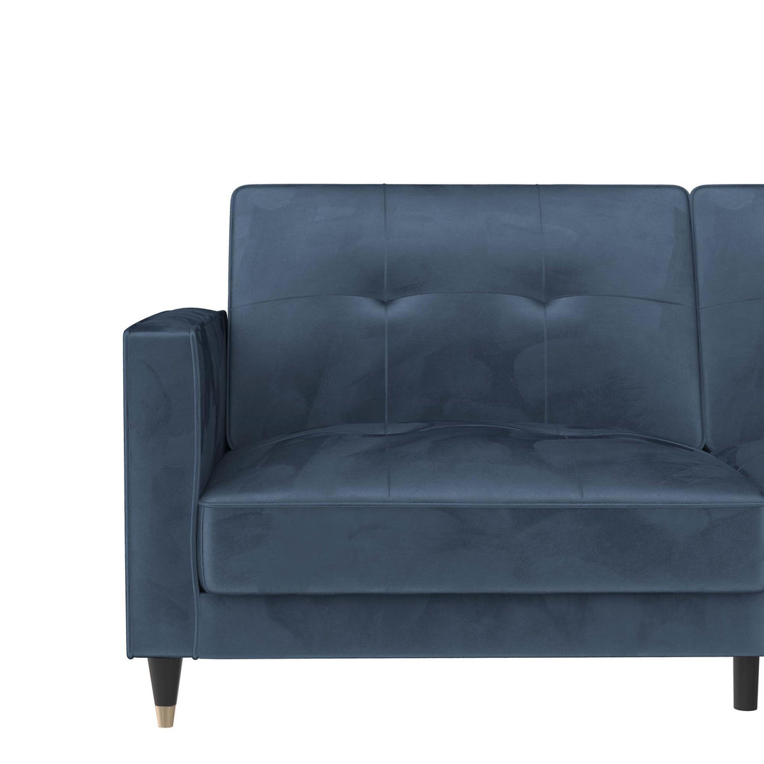 Penelope Pin Tufted Futon - Blue