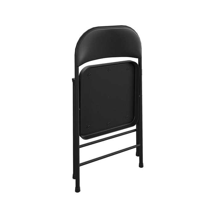 SmartFold Vinyl Folding Chair, 4-Pack - Black - 4-Pack