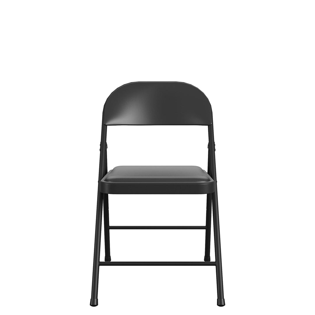 SmartFold Vinyl Folding Chair, 4-Pack - Black - 4-Pack