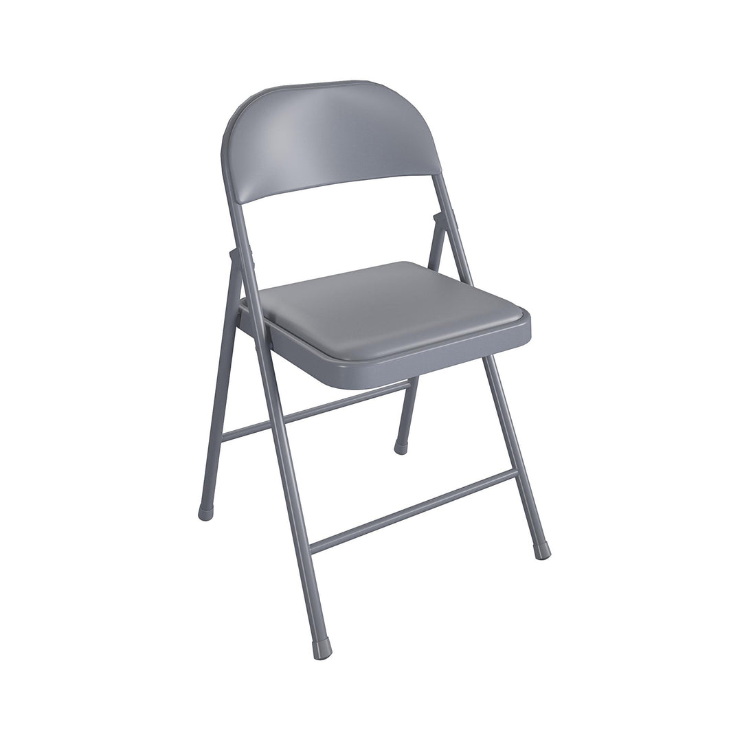 SmartFold Vinyl Folding Chair, 4-Pack - Graphite Grey - 4-Pack