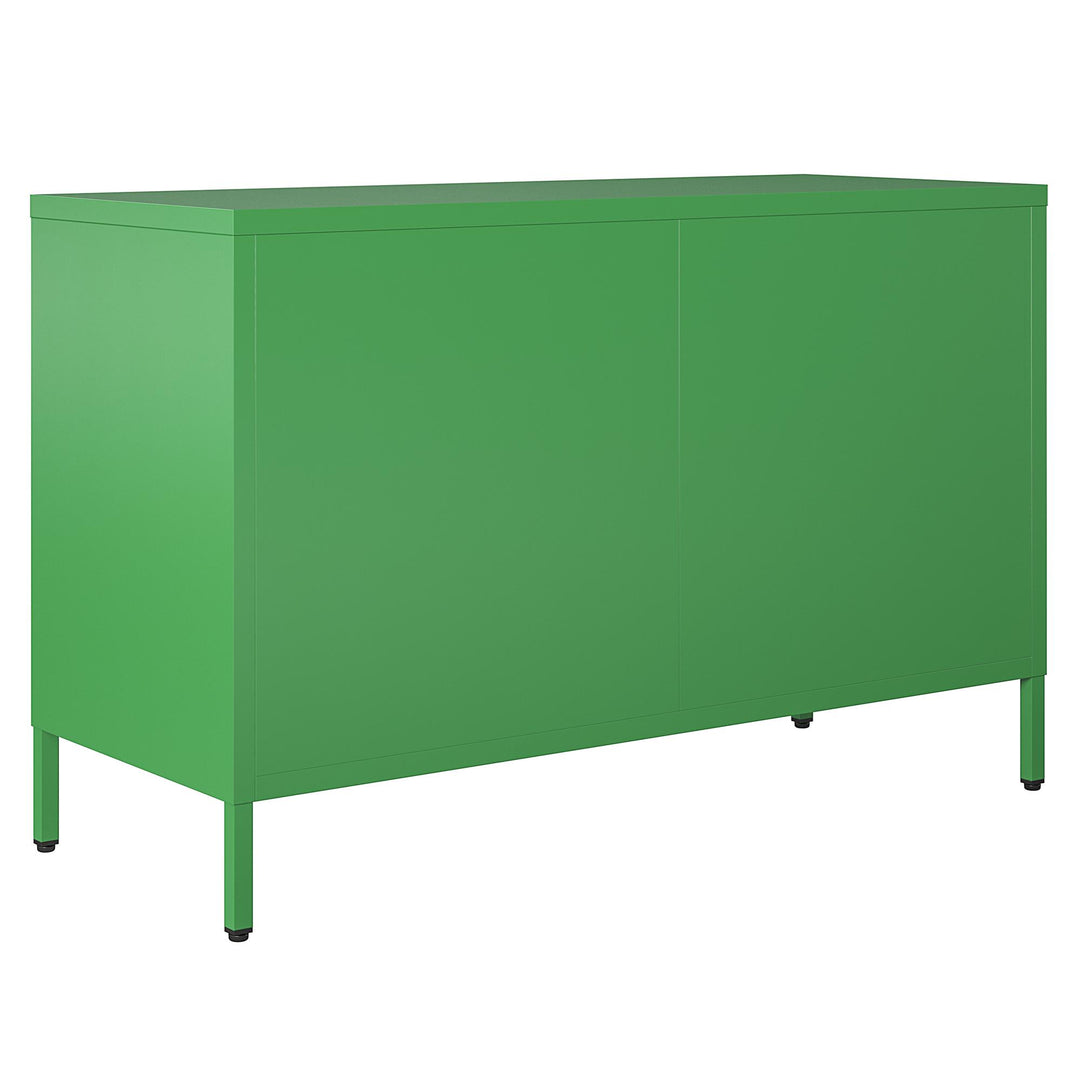 Channing 2 Door Storage Cabinet Mesh Metal Locker. - Kelly Green