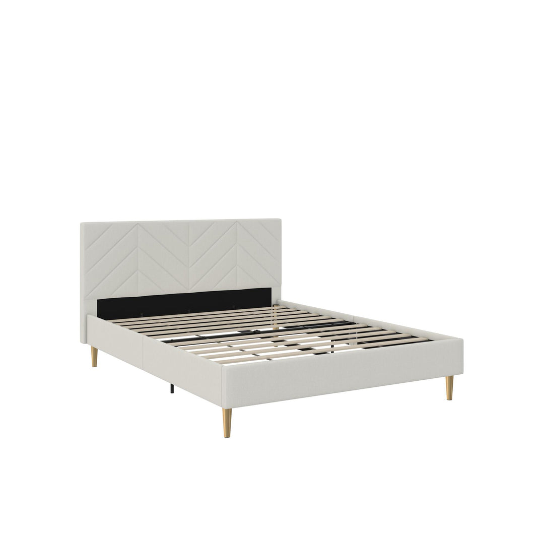 Andrea Tufted Upholstered Platform Bed - Gray - Full