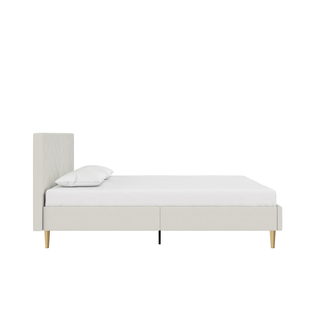 Andrea Tufted Upholstered Platform Bed - Gray - Full