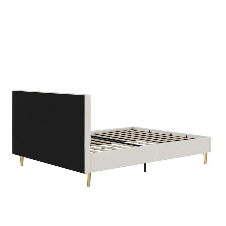 Andrea Tufted Upholstered Platform Bed - Gray - Full