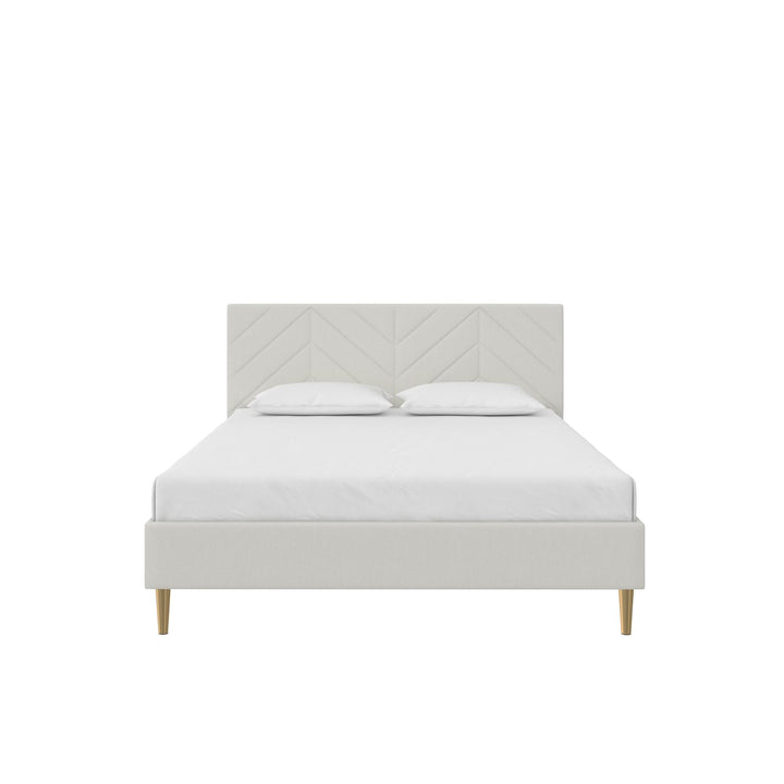 Andrea Tufted Upholstered Platform Bed - Gray - Queen