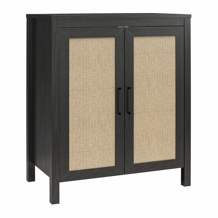 Amberly 2 Door Accent Cabinet - Black Oak