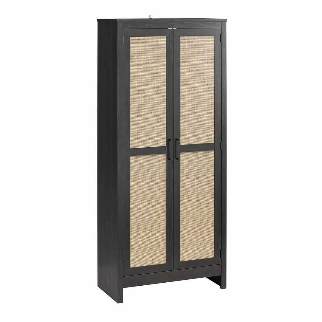 Cane Door Tall Storage Cabinet