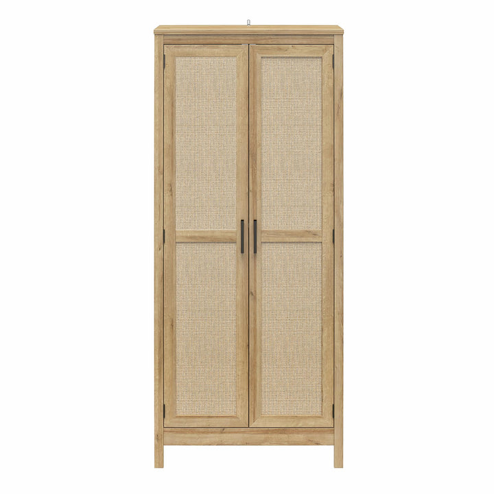 Amberly Tall 2 Door Cabinet with 4 Shelves - Natural