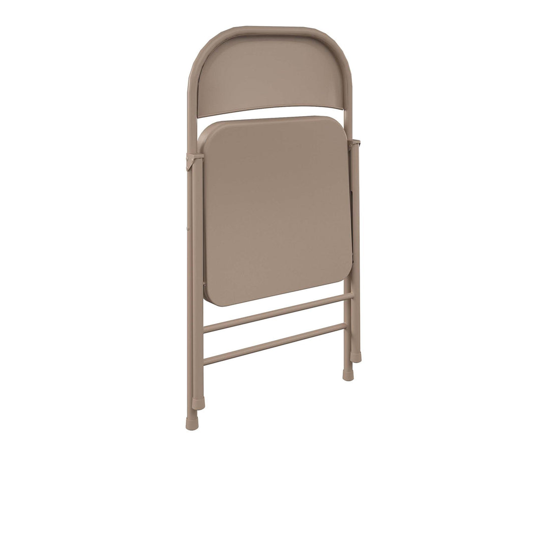 SmartFold All-Steel Folding Chair, Set of 4 - Antique Linen - 4-Pack