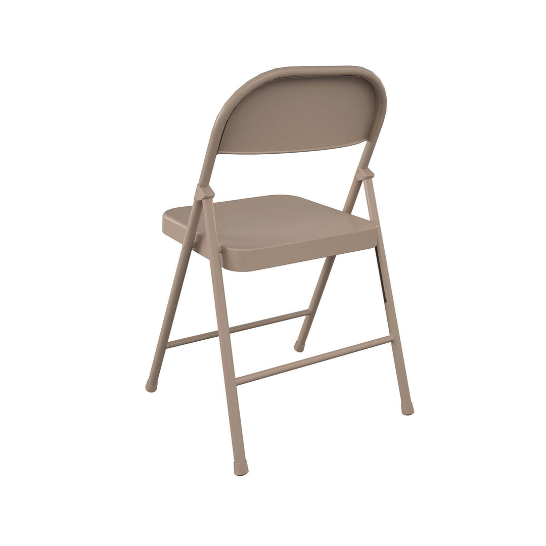 SmartFold All-Steel Folding Chair, Set of 4 - Antique Linen - 4-Pack