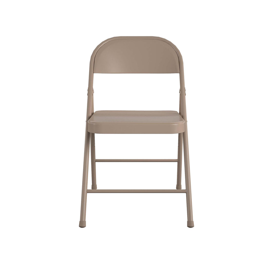 SmartFold All-Steel Folding Chair, Set of 4 - Antique Linen - 4-Pack