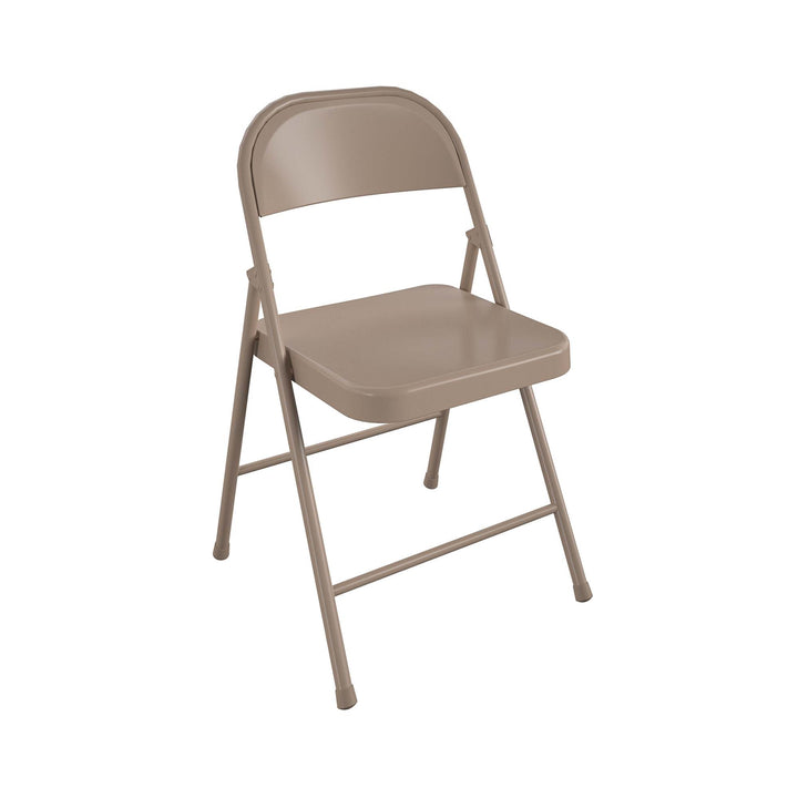 SmartFold All-Steel Folding Chair, Set of 4 - Antique Linen - 4-Pack