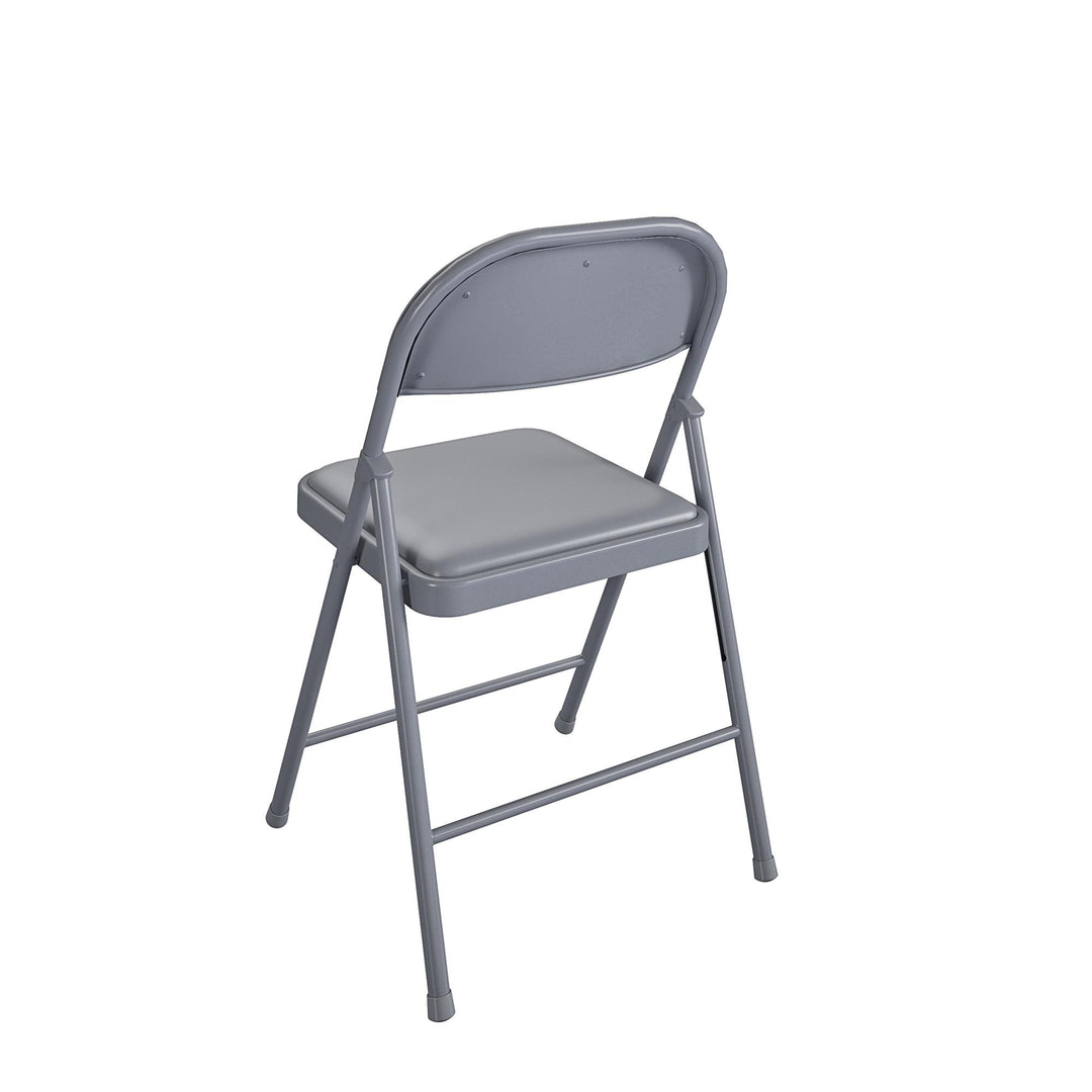 SmartFold Vinyl Folding Chair, 4-Pack - Graphite Grey - 4-Pack