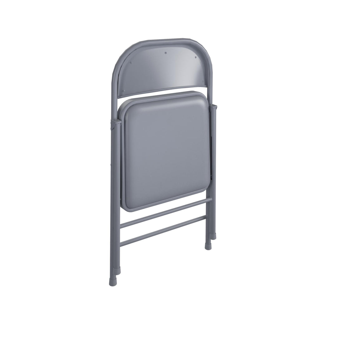 SmartFold Vinyl Folding Chair, 4-Pack - Graphite Grey - 4-Pack