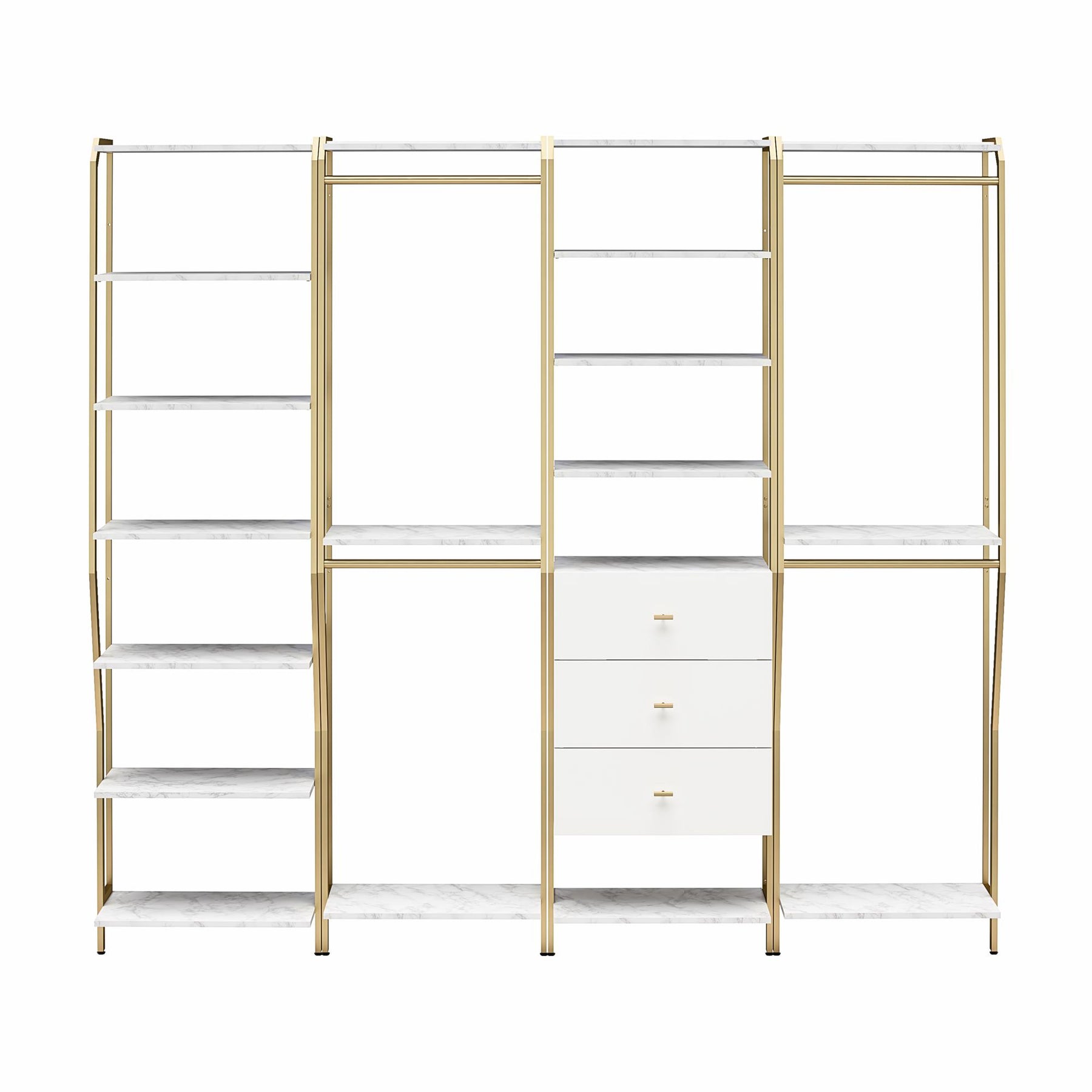 Closet 4 Piece Bundle – Versatile Closet Organizer Marble – RealRooms