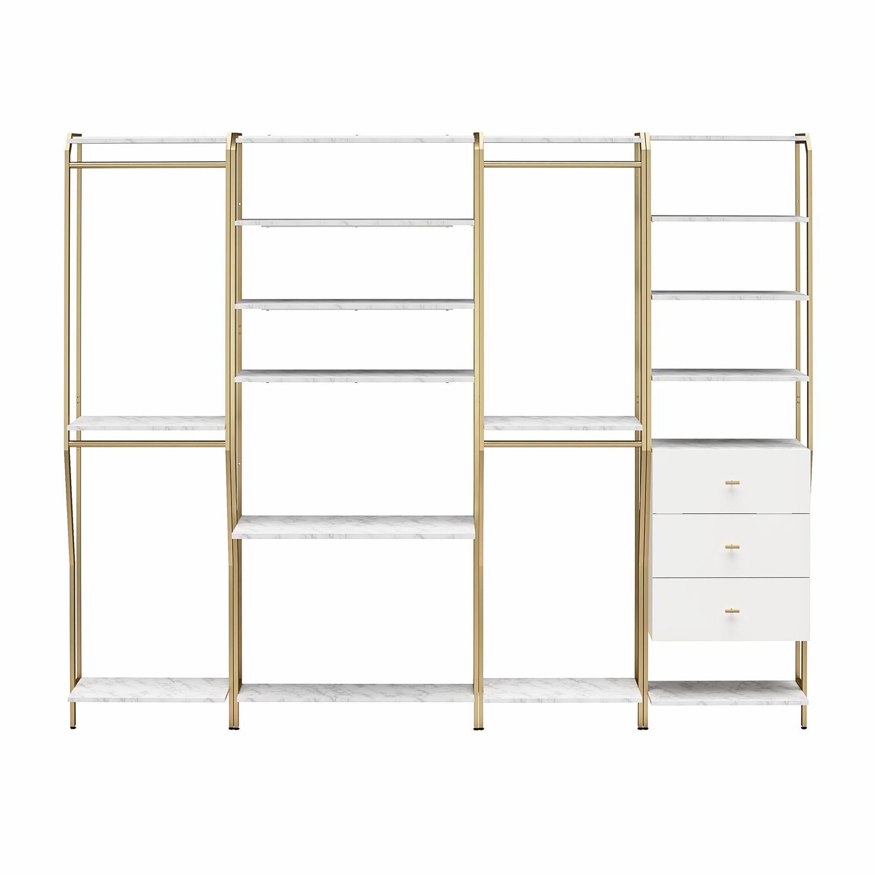 Closet 4 Piece Bundle – Versatile Closet Organizer Marble – RealRooms