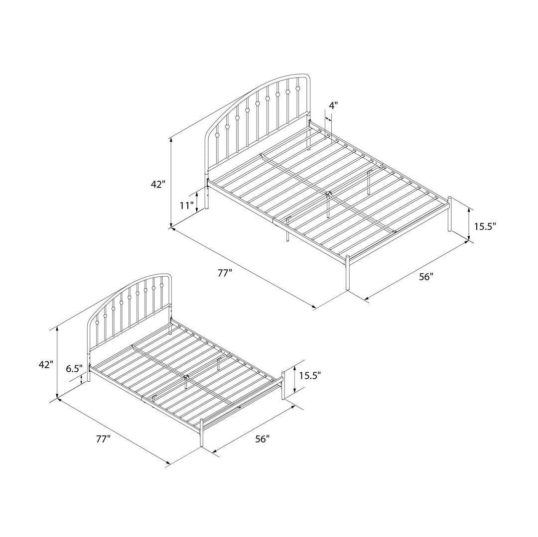 Narla Metal Platform Bed Frame - Black - Full