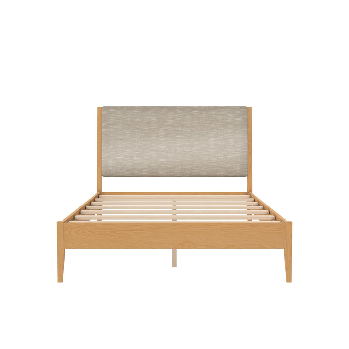 Dacin  Wood and Upholstered Platform Bed - Beige - Full