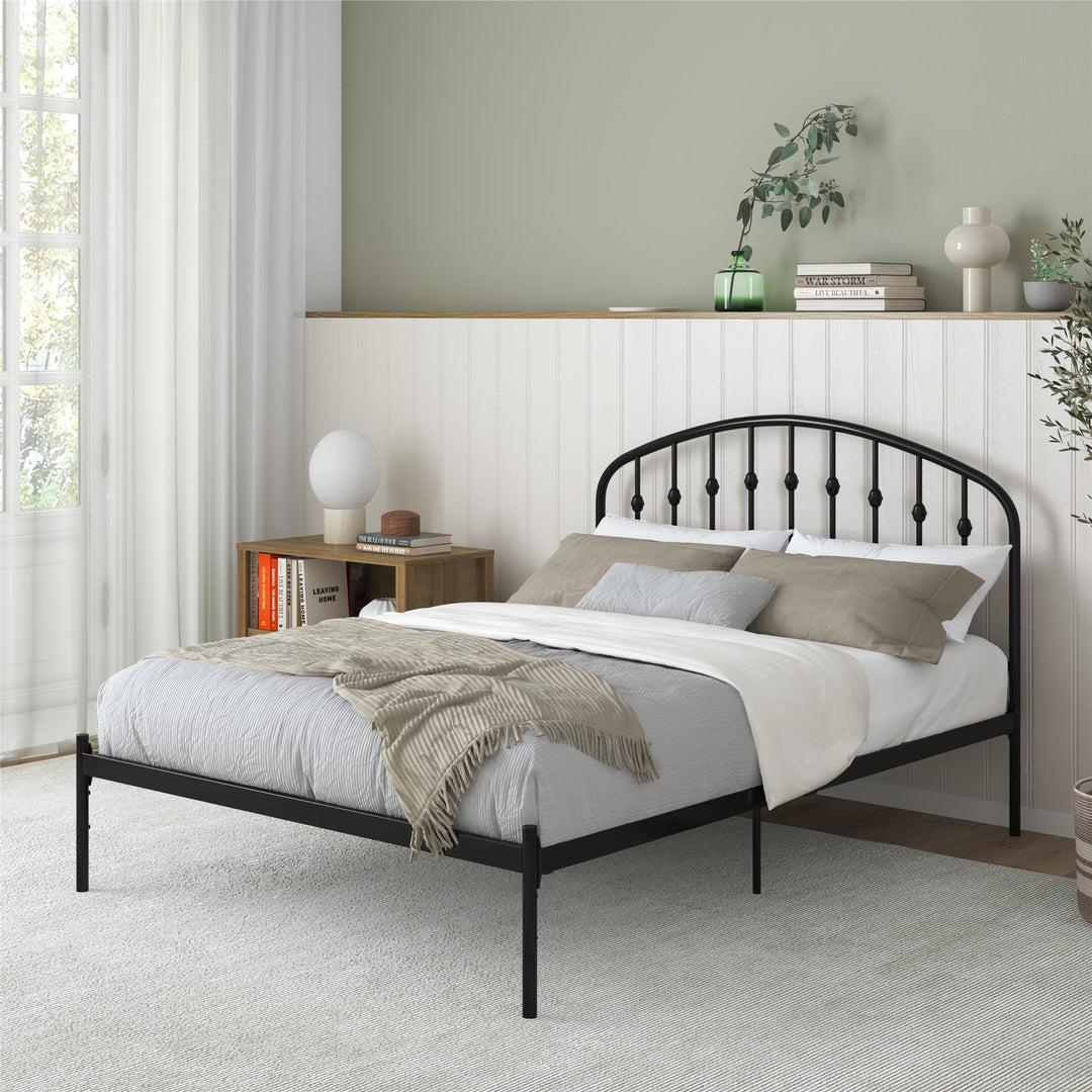 Narla Metal Platform Bed Frame - Black - Full