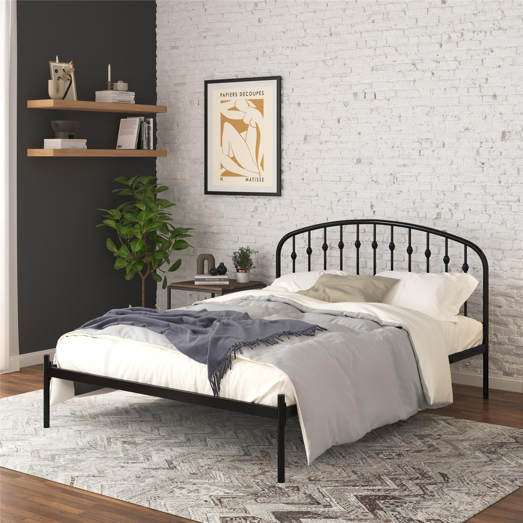 Narla Metal Platform Bed Frame - Black - Queen