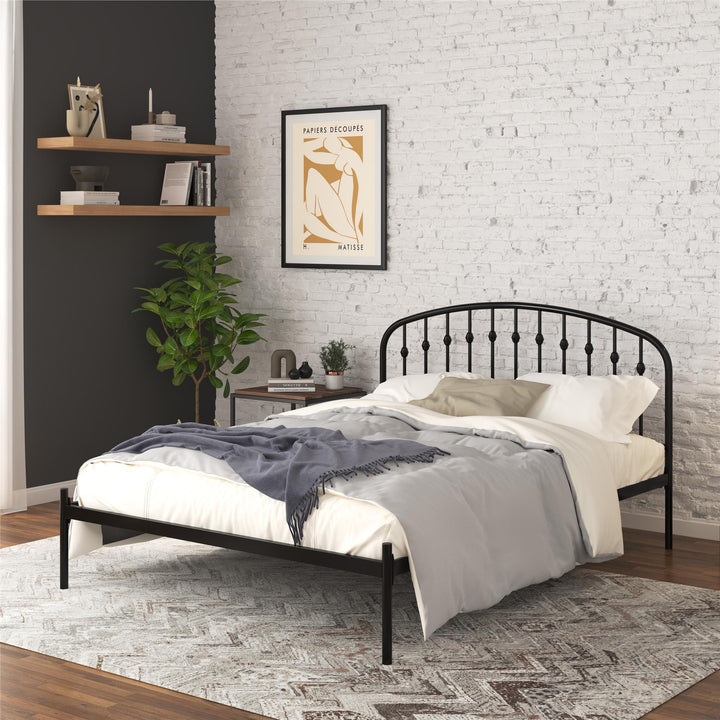 Narla Metal Platform Bed Frame - Black - Queen