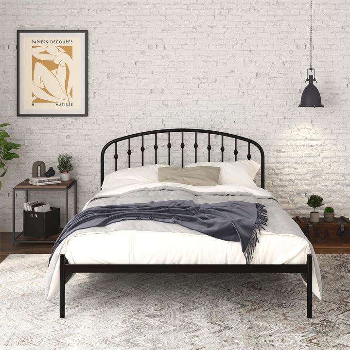 Narla Metal Platform Bed Frame - Black - Queen