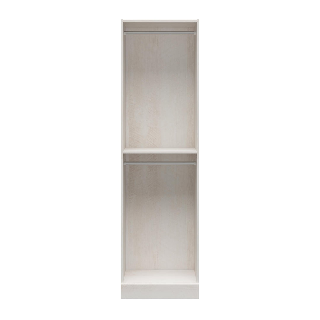 Eiler Open Shelf and Hanging Clothing Rod Modular Closet Unit - Ivory Oak