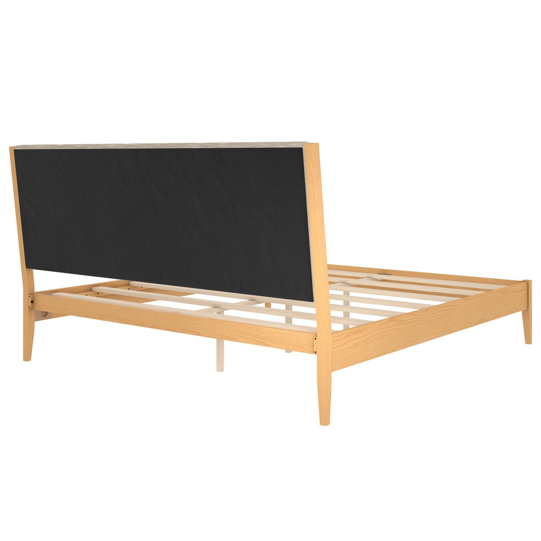 Dacin  Wood and Upholstered Platform Bed - Beige - King