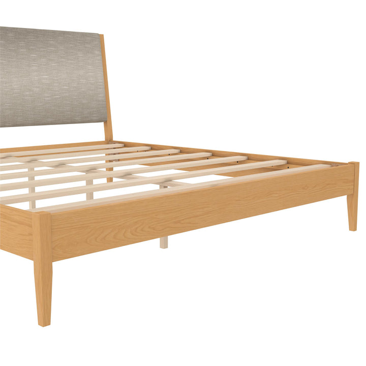 Dacin  Wood and Upholstered Platform Bed - Beige - King