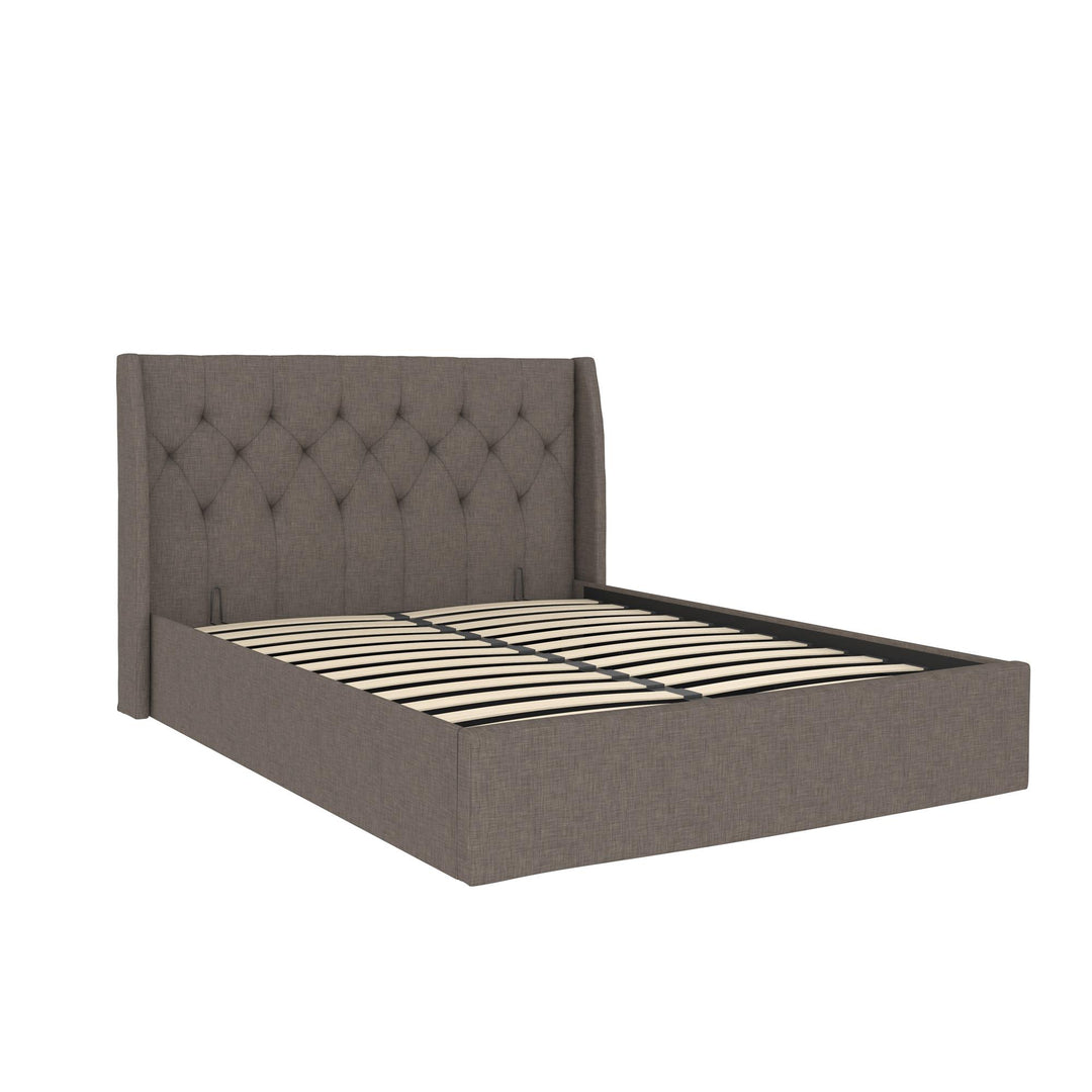 Her Majesty Bed with Storage - Light Gray - Queen