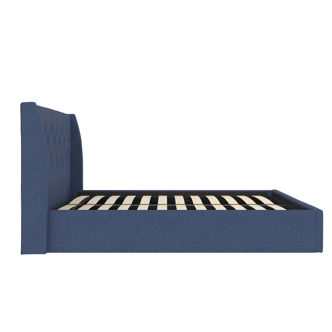 Her Majesty Bed with Storage - Blue - Queen