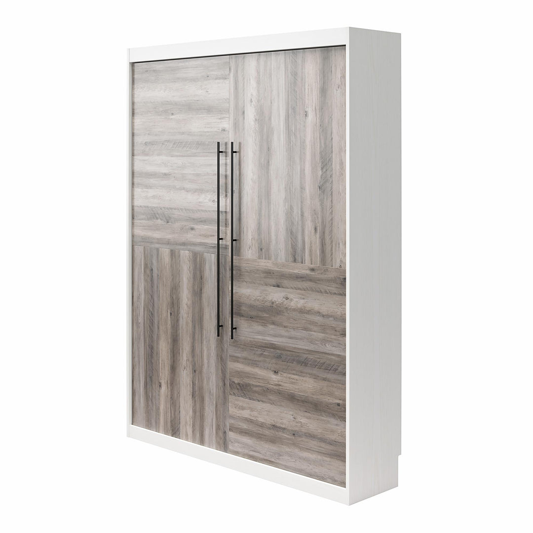 Pinnacle 2-Tone Full Size Murphy Bed with Decorative Door Front - Ironwood - Full