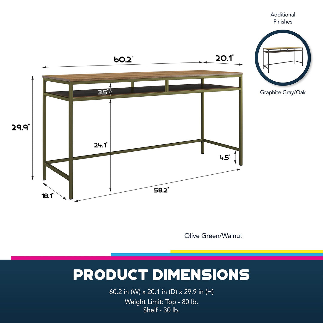 Bradford Computer Desk - Graphite Grey