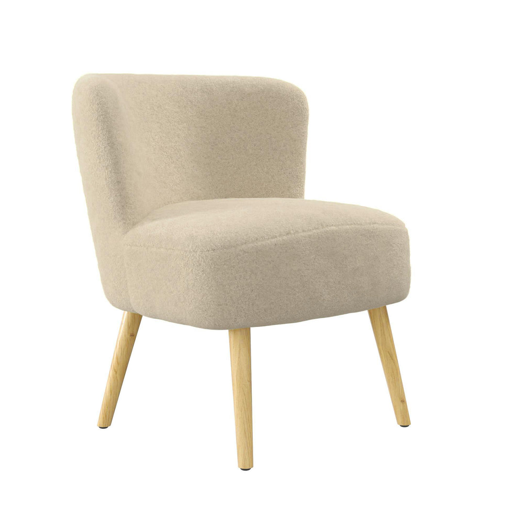 Easton Boucle Kids' Accent Chair with Natural Wood Legs - Oatmeal