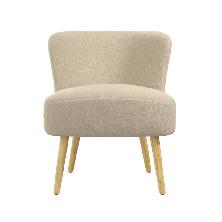 Easton Boucle Kids' Accent Chair with Natural Wood Legs - Oatmeal