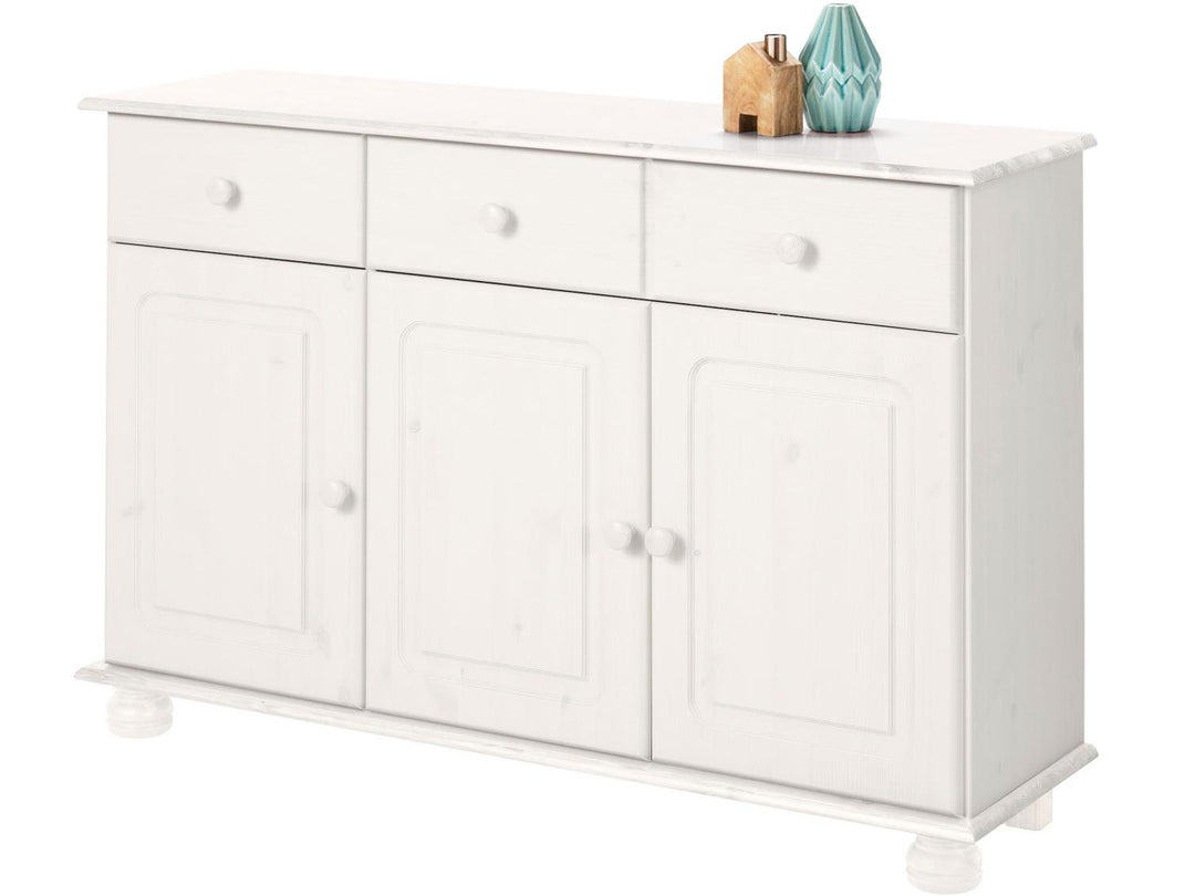 Chester Sideboard with 3 Drawers and 2 Cabinets - White