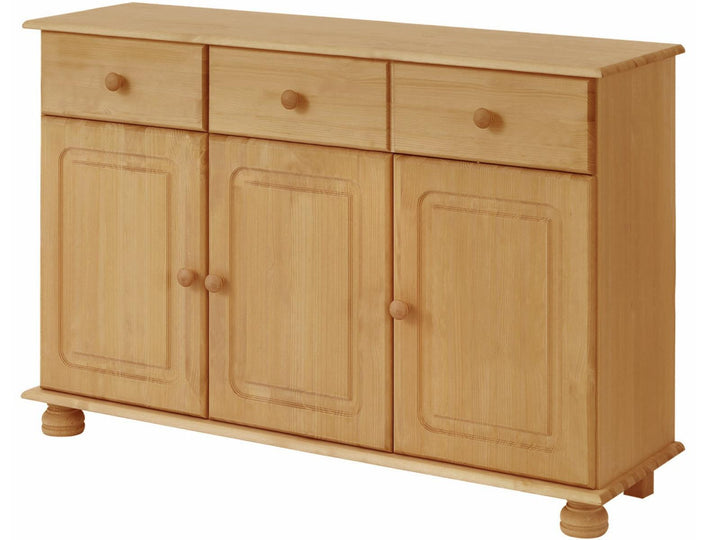 Chester Sideboard with 3 Drawers and 2 Cabinets - Brown