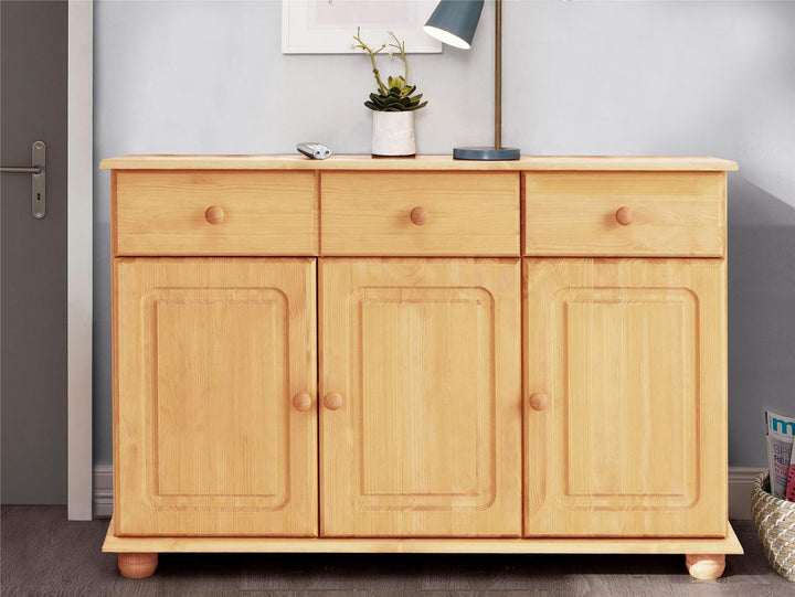 Chester Sideboard with 3 Drawers and 2 Cabinets - Brown