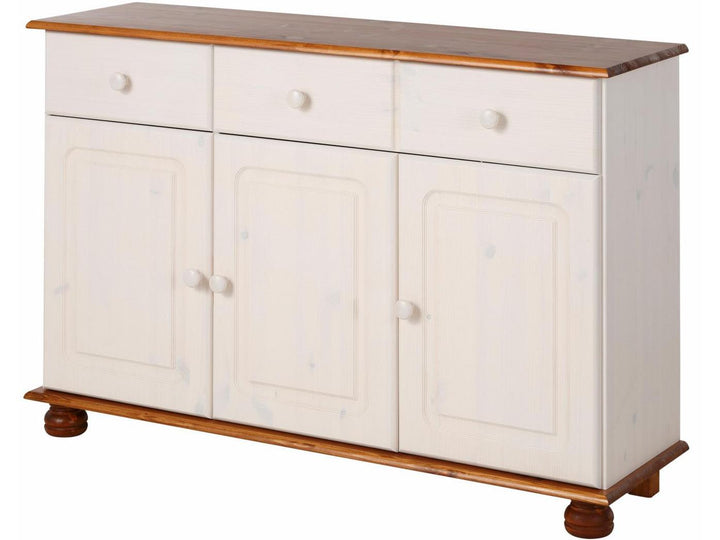 Chester Sideboard with 3 Drawers and 2 Cabinets - Honey