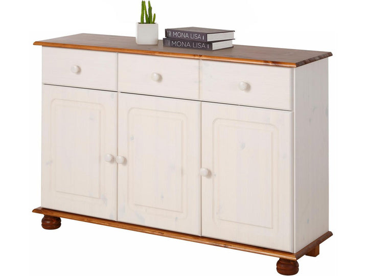 Chester Sideboard with 3 Drawers and 2 Cabinets - Honey