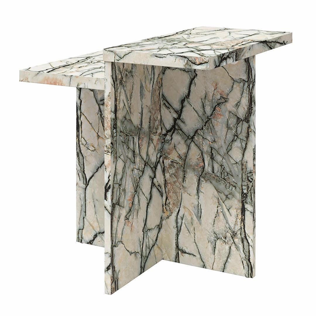 Brielle Accent Table with Faux Marble - Onyx Marble